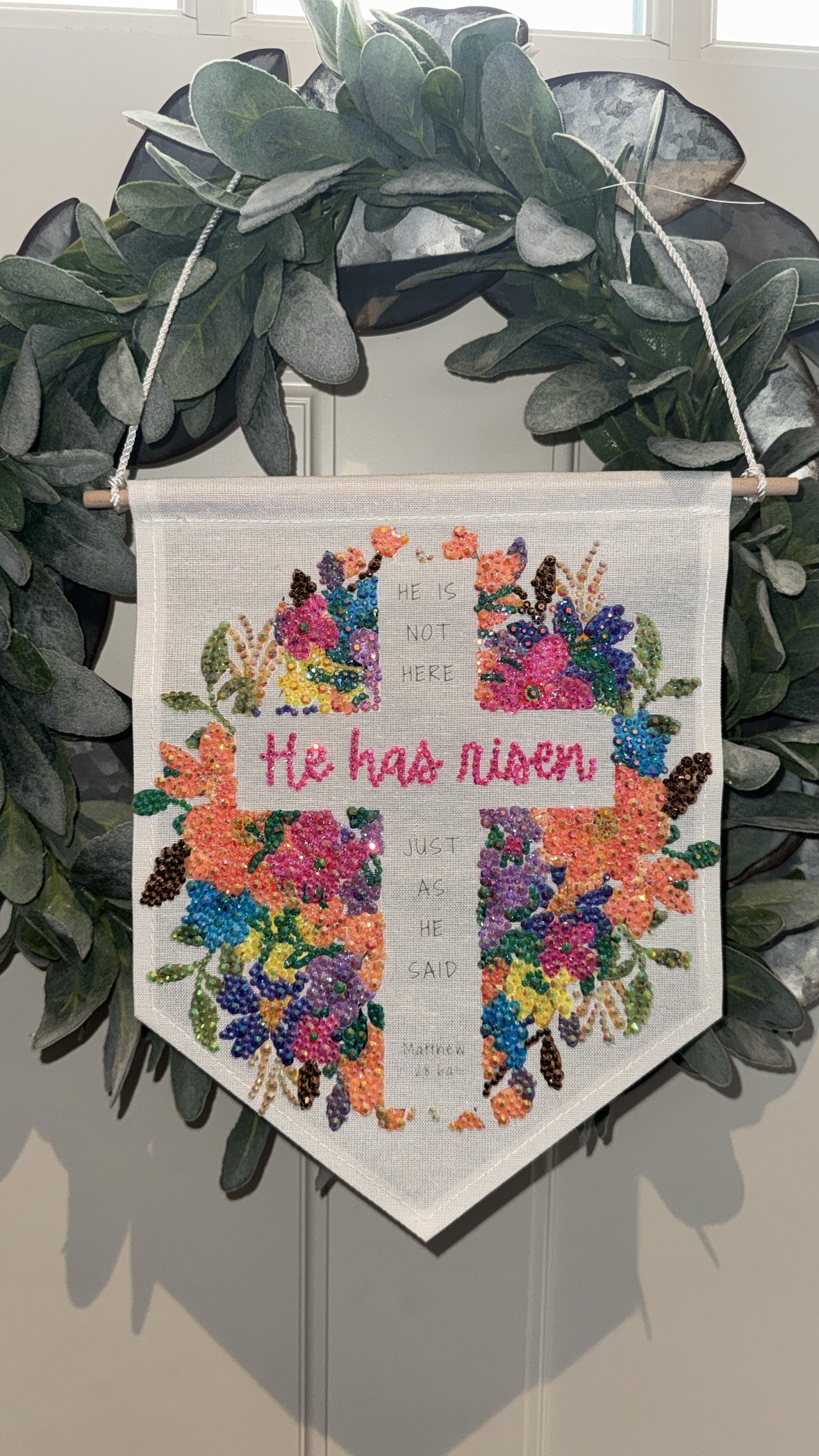 He is Risen Bedazzle Flag