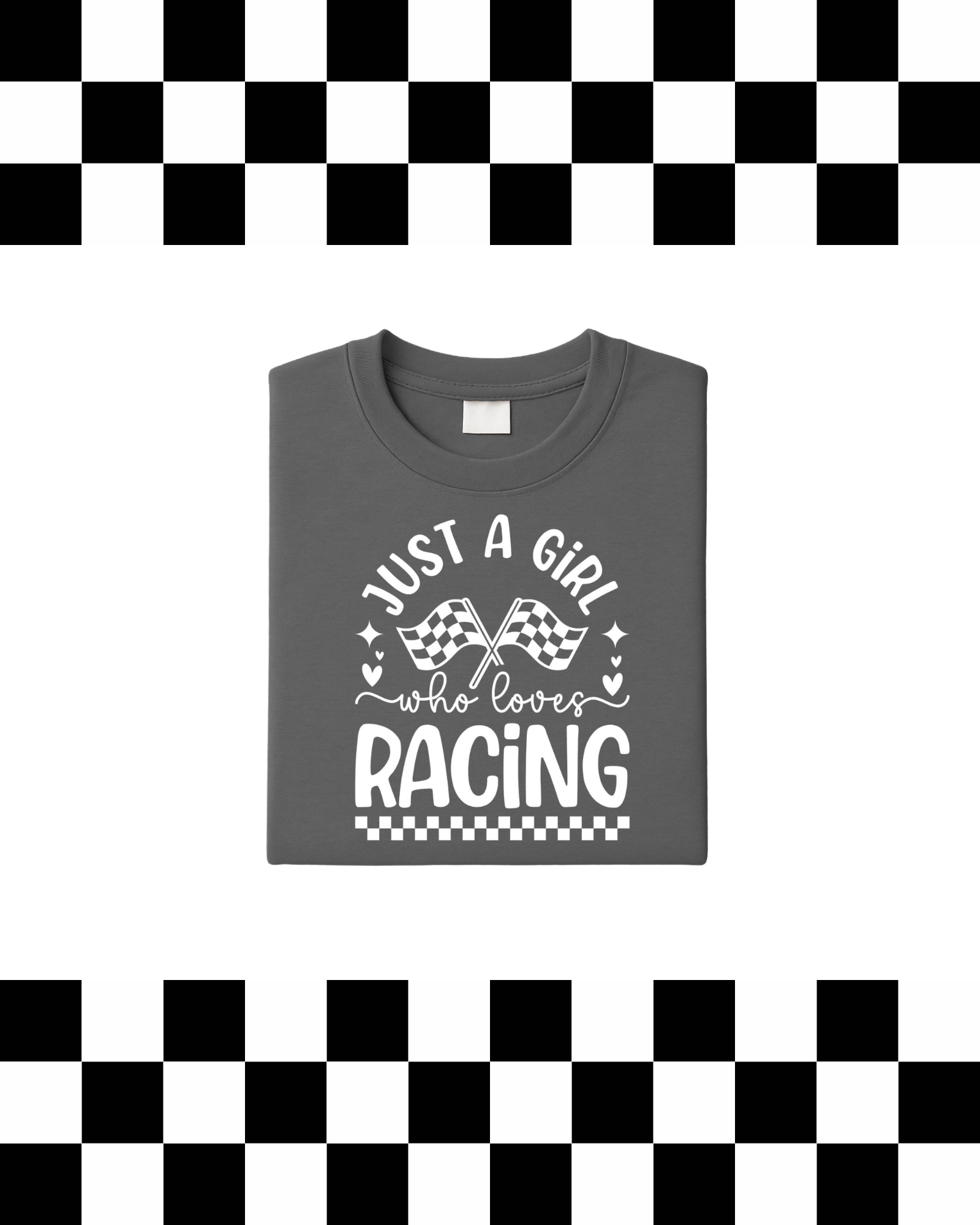 Just A Girl Who Loves Racing T-Shirt