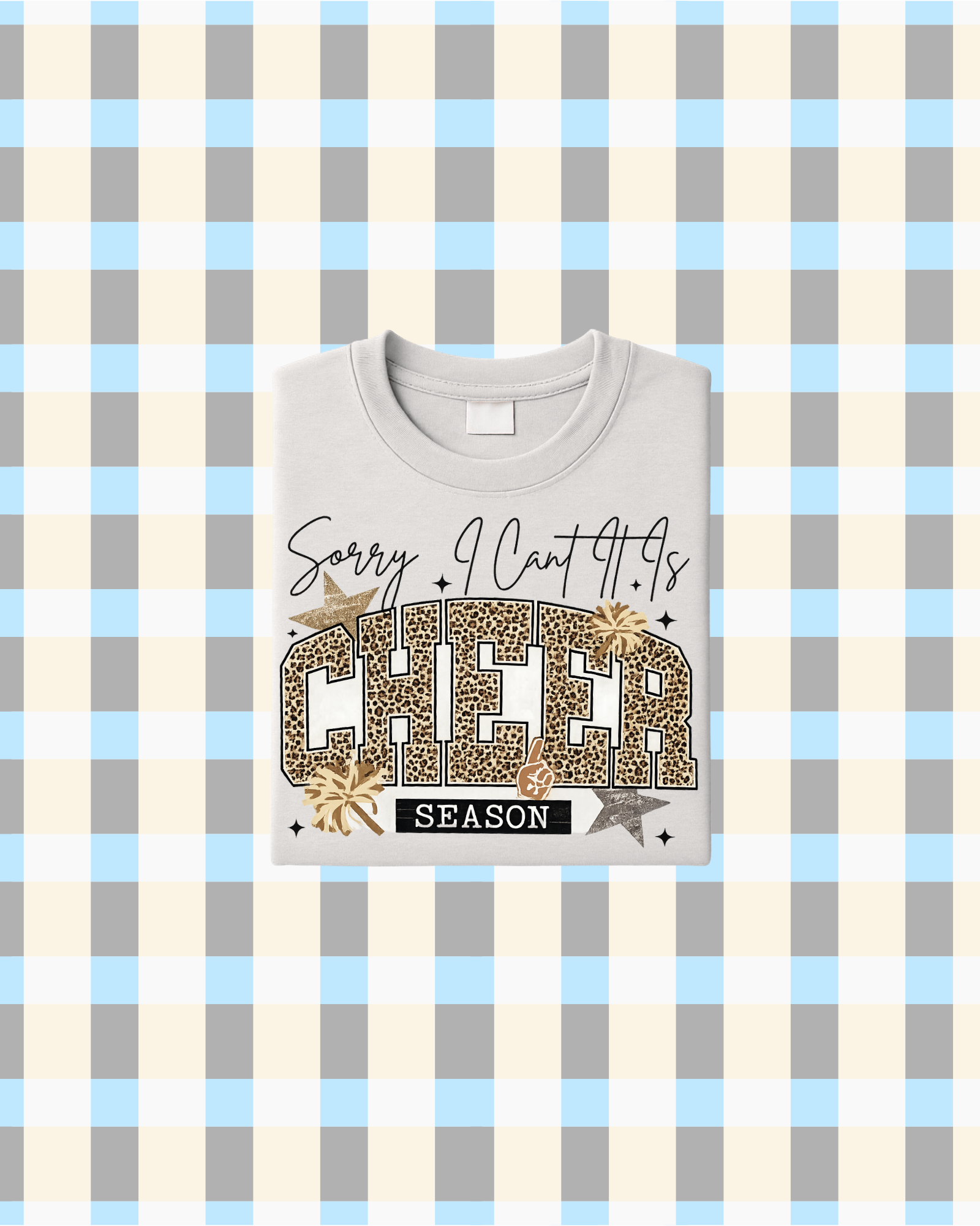 Cheetah Sorry I Can't It's Cheer Season T-Shirt