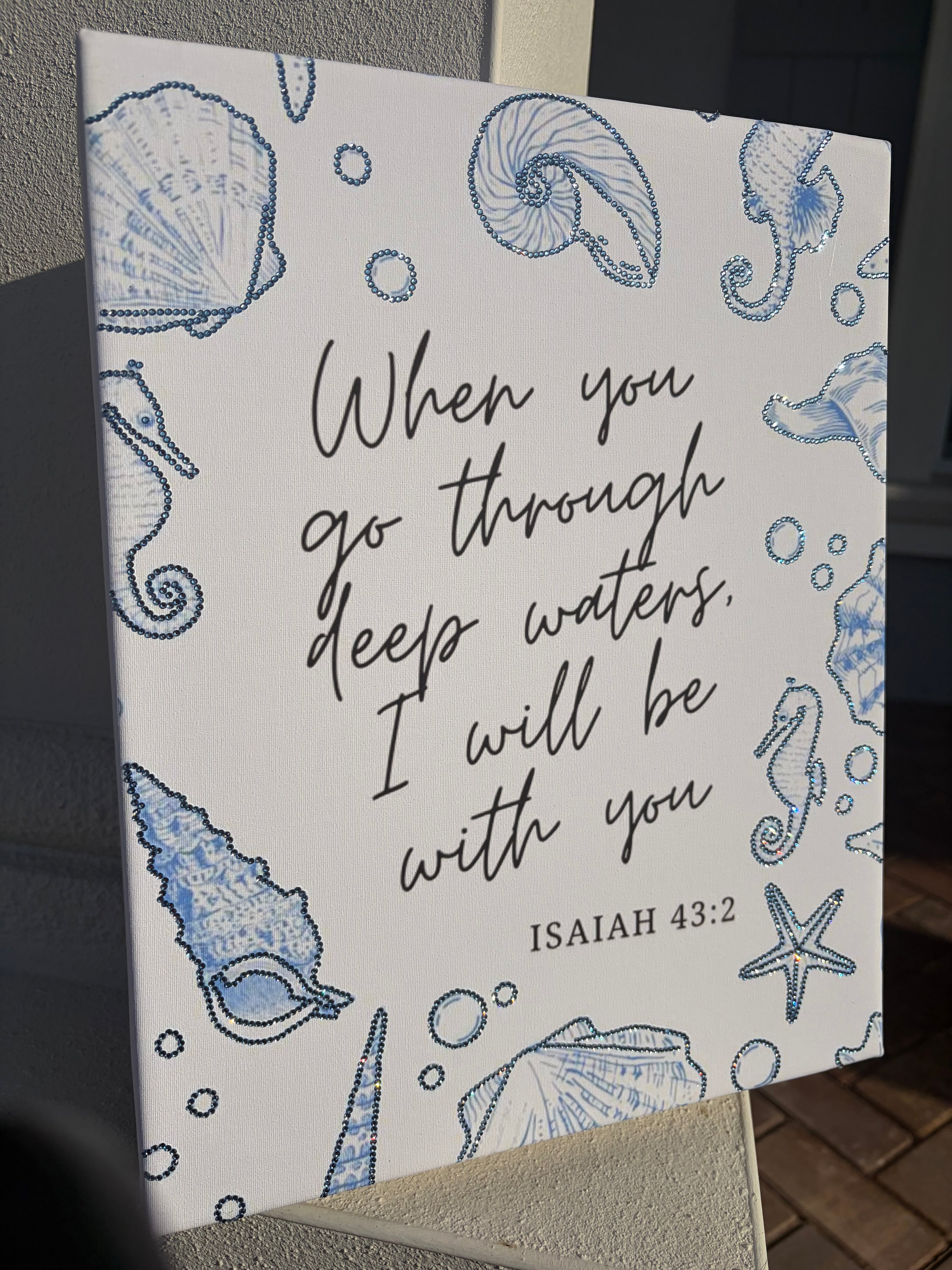 Beach Bible Verse Bedazzle Kit