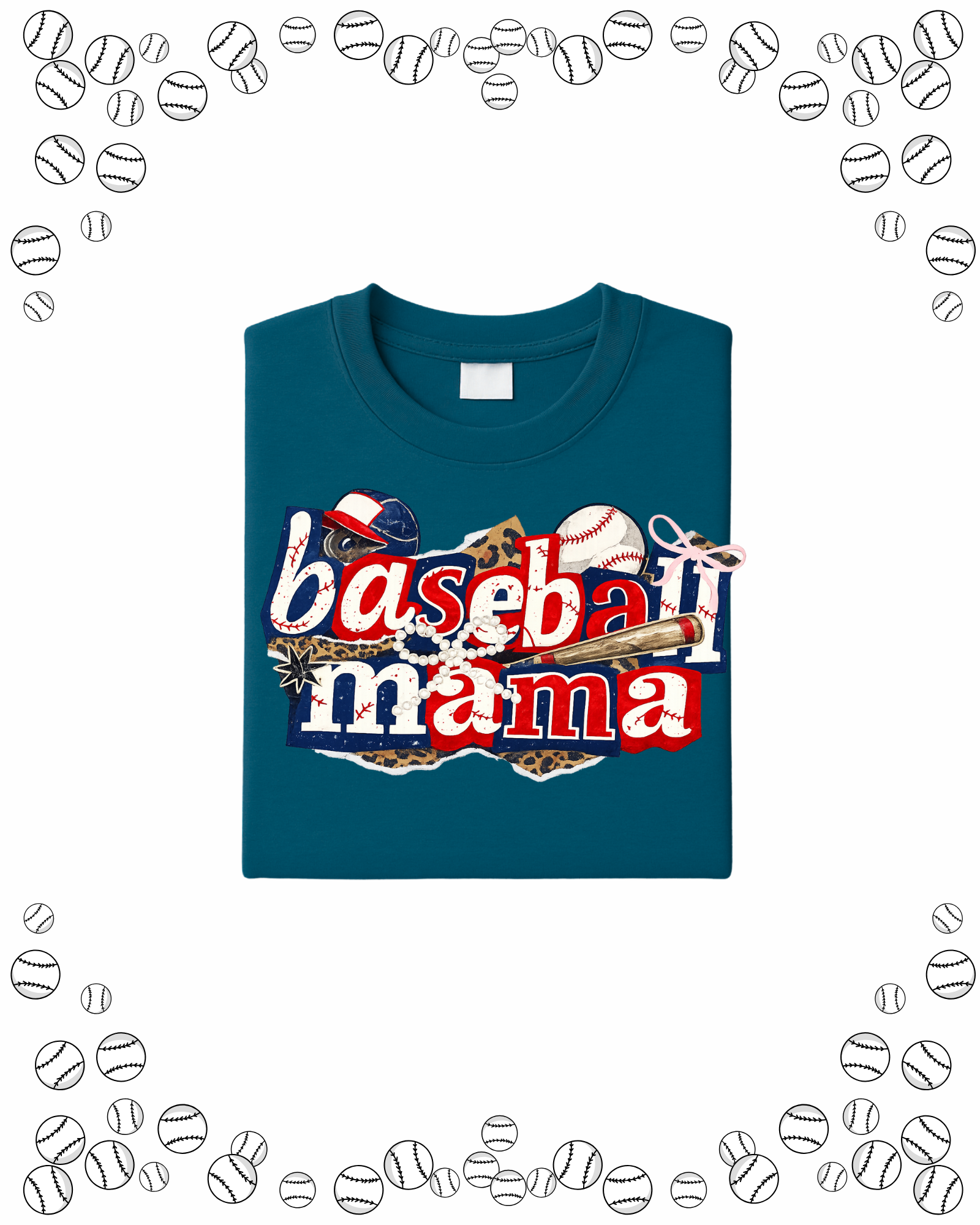 Baseball Mama Graphic T-Shirt