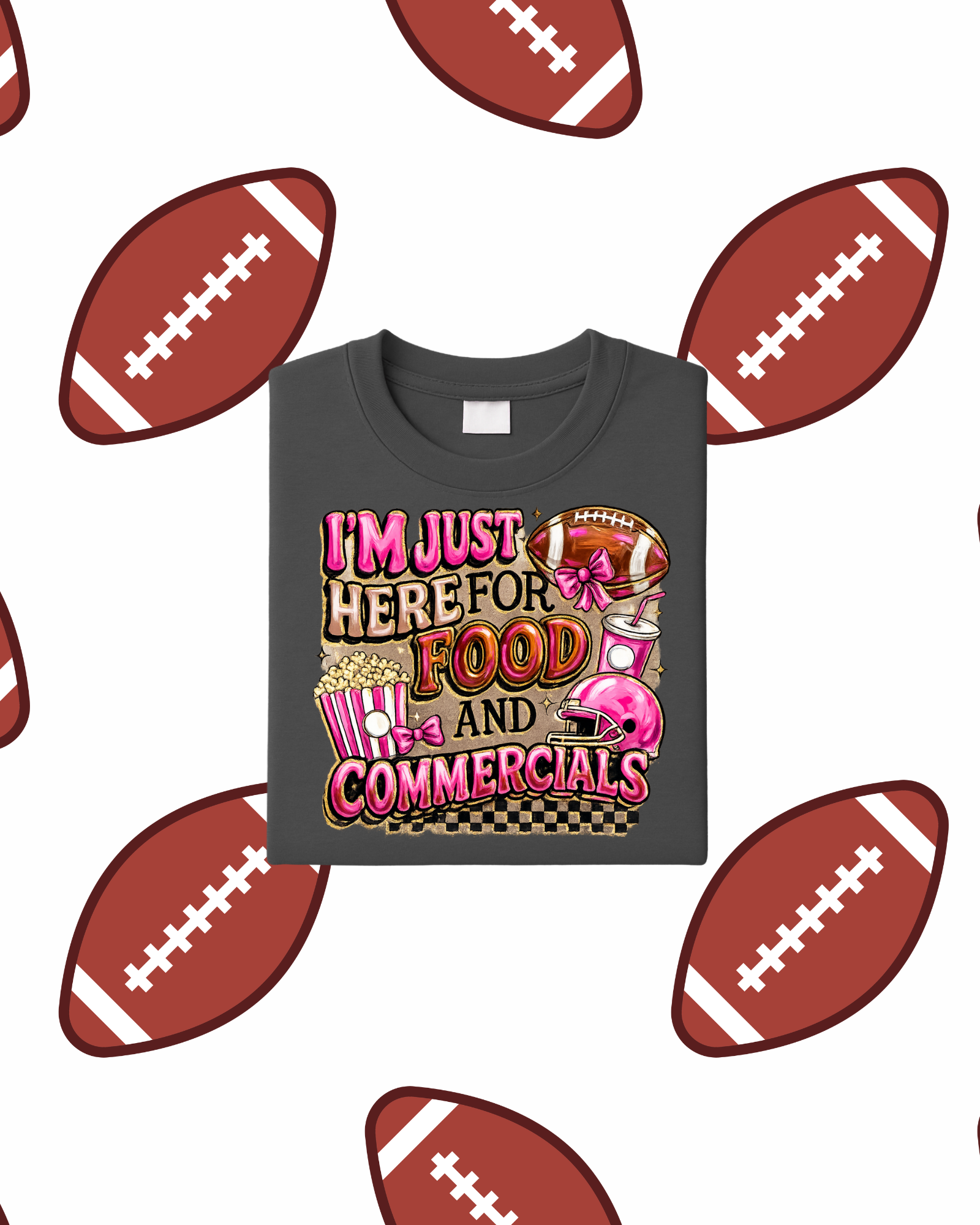 I'm Just Here for Food & Commercials T-Shirt