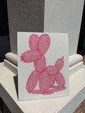 Pink Balloon Dog Bedazzle Kit