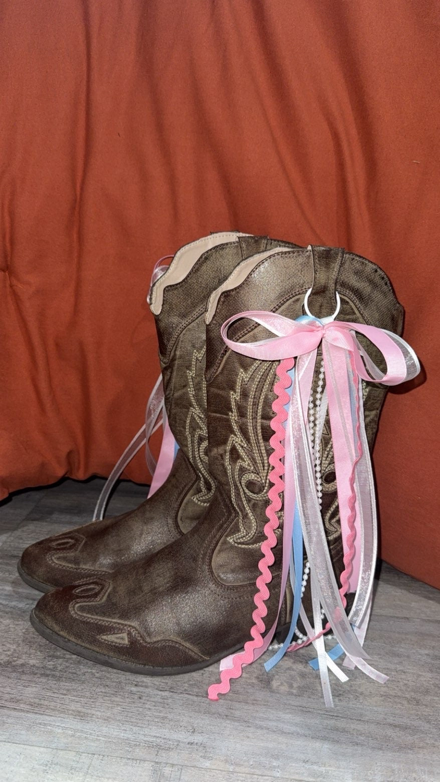 Gender Reveal Boot Bows