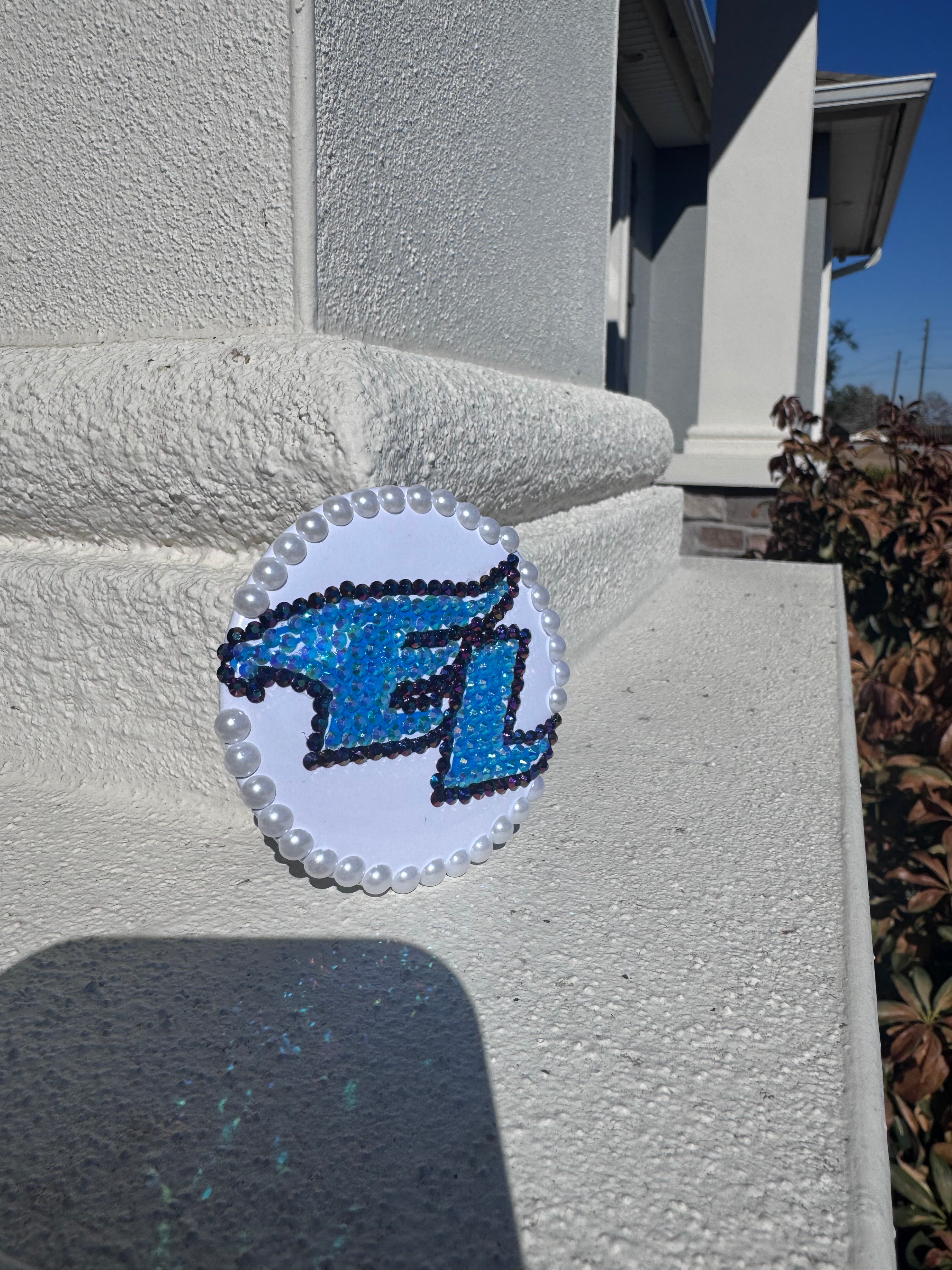 Eagle Lake Bedazzled Button